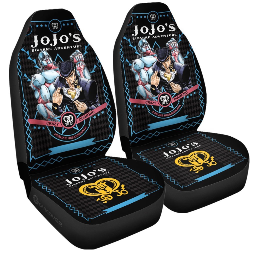 Josuke Higashikata Car Seat Covers Custom JoJo's Bizarre Adventure Anime Car Interior Accessories - Gearcarcover - 3