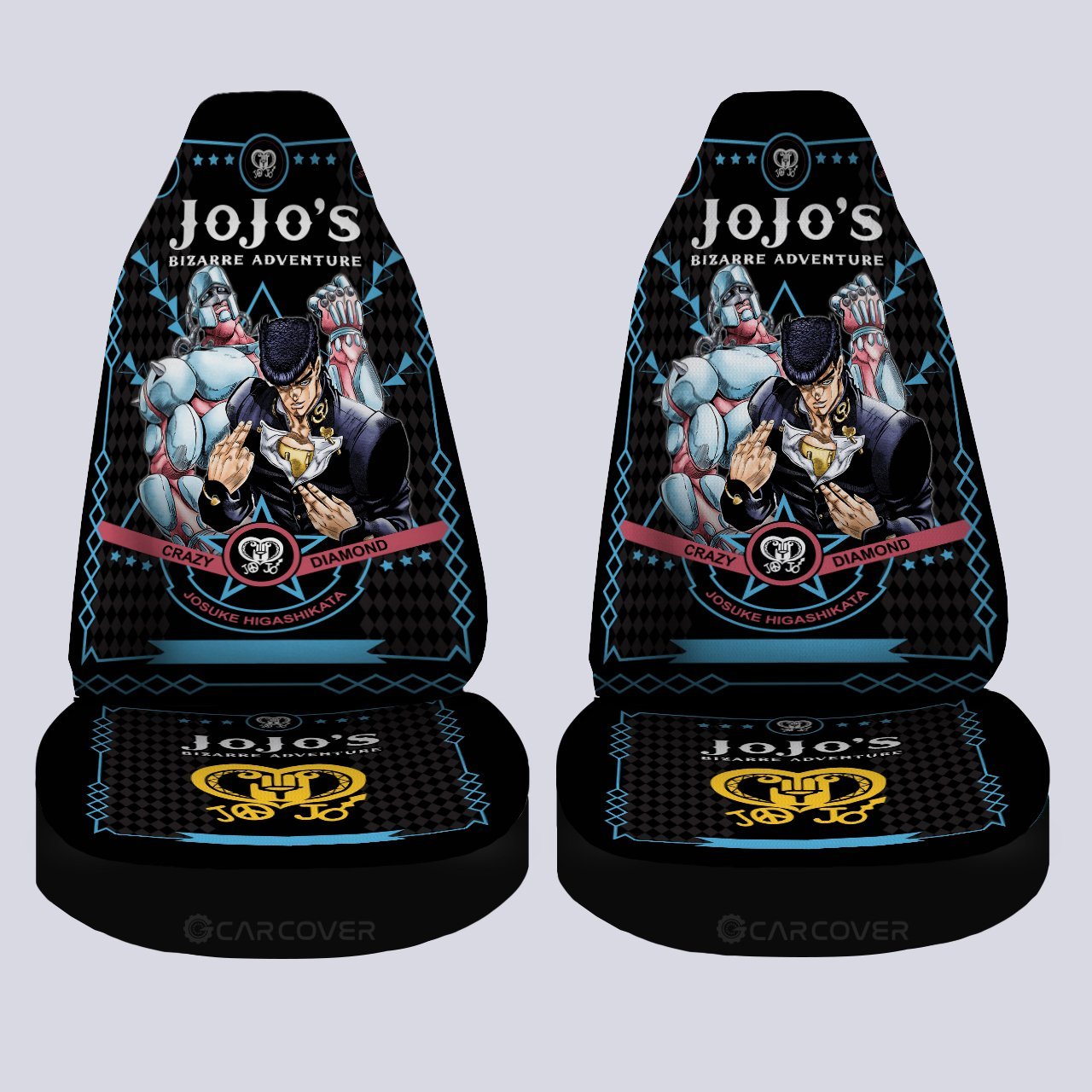 Josuke Higashikata Car Seat Covers Custom JoJo's Bizarre Adventure Anime Car Interior Accessories - Gearcarcover - 4