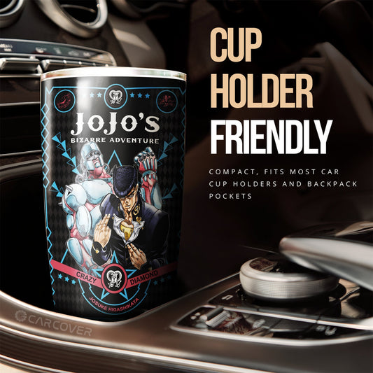 Josuke Higashikata Tumbler Cup Custom JoJo's Bizarre Adventure Anime Car Interior Accessories - Gearcarcover - 2