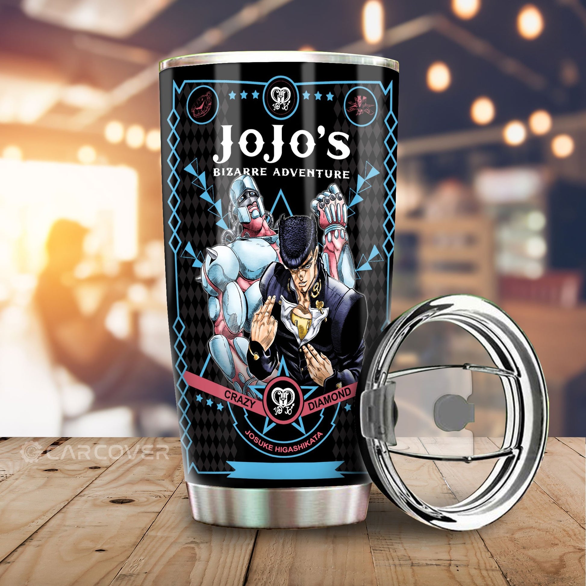 Josuke Higashikata Tumbler Cup Custom JoJo's Bizarre Adventure Anime Car Interior Accessories - Gearcarcover - 1