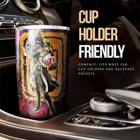 Joutarou Kuujou Tumbler Cup Custom JJBA Anime Car Accessories Galaxy Style - Gearcarcover - 2