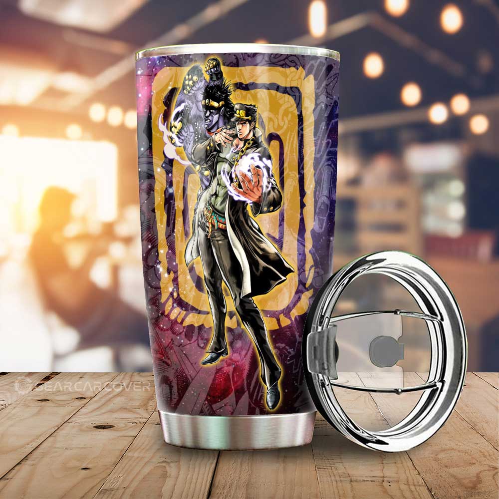 Joutarou Kuujou Tumbler Cup Custom JJBA Anime Car Accessories Galaxy Style - Gearcarcover - 1