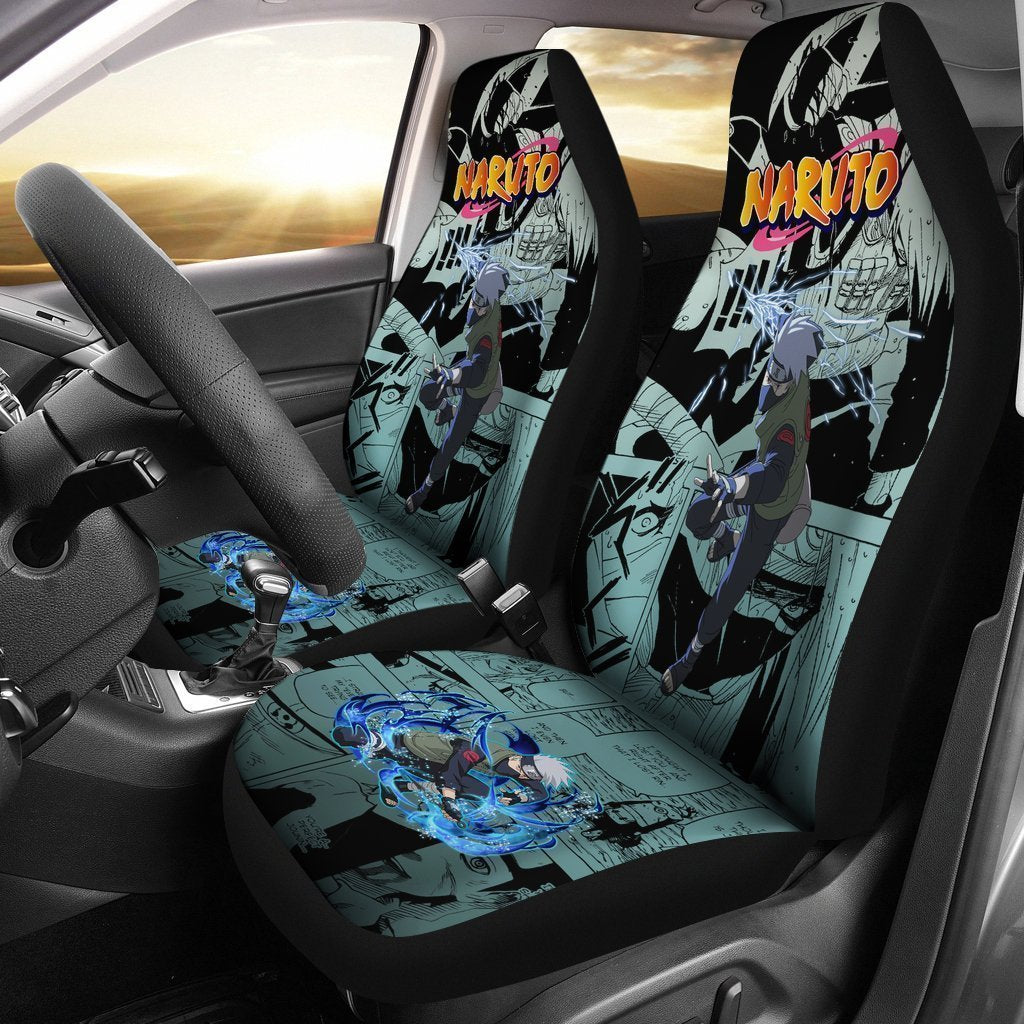 Kakashi Jutsu Car Seat Covers Custom Anime Car Interior Accessories - Gearcarcover - 1