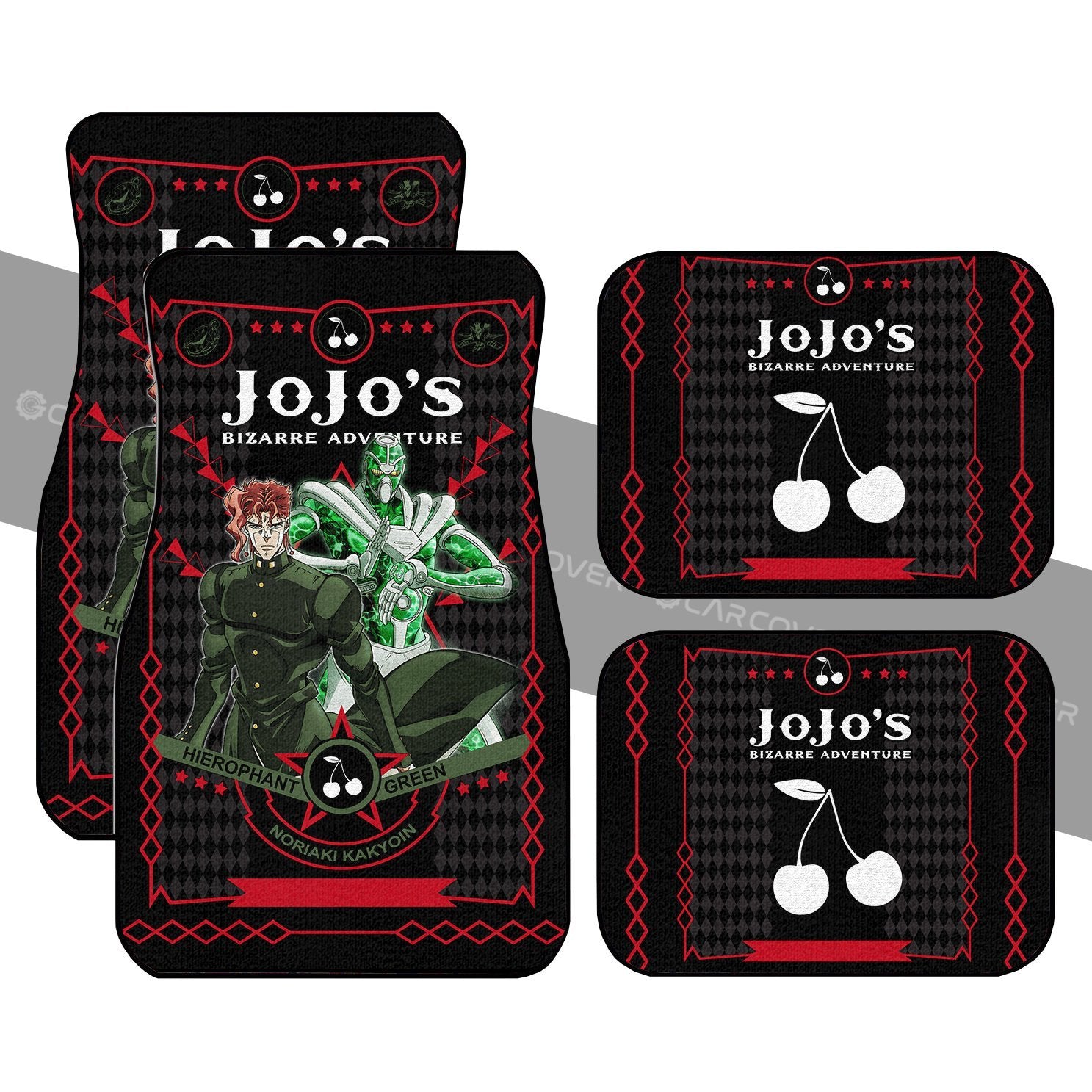Kakyoin Noriaki Car Floor Mats Custom Anime JoJo's Bizarre Car Accessories - Gearcarcover - 1