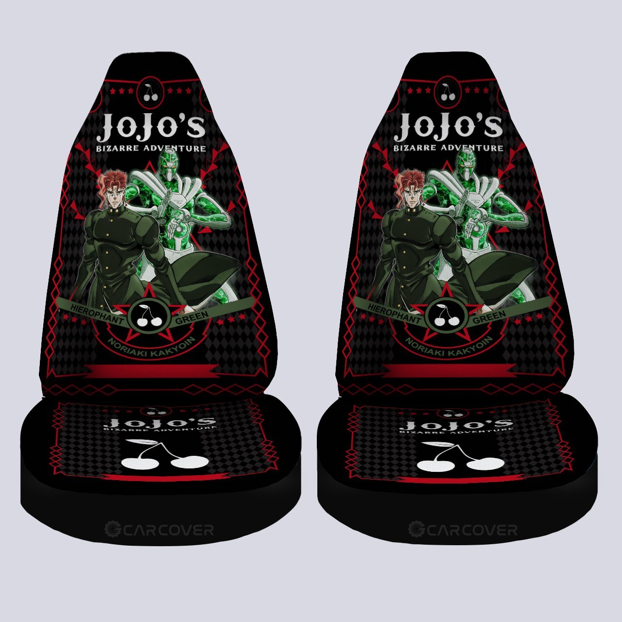 Kakyoin Noriaki Car Seat Covers Custom Anime JoJo's Bizarre Car Accessories - Gearcarcover - 4