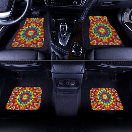 Kaleidoscope Tie Dye Car Floor Mats Custom Hippie Car Accessories Gifts - Gearcarcover - 2