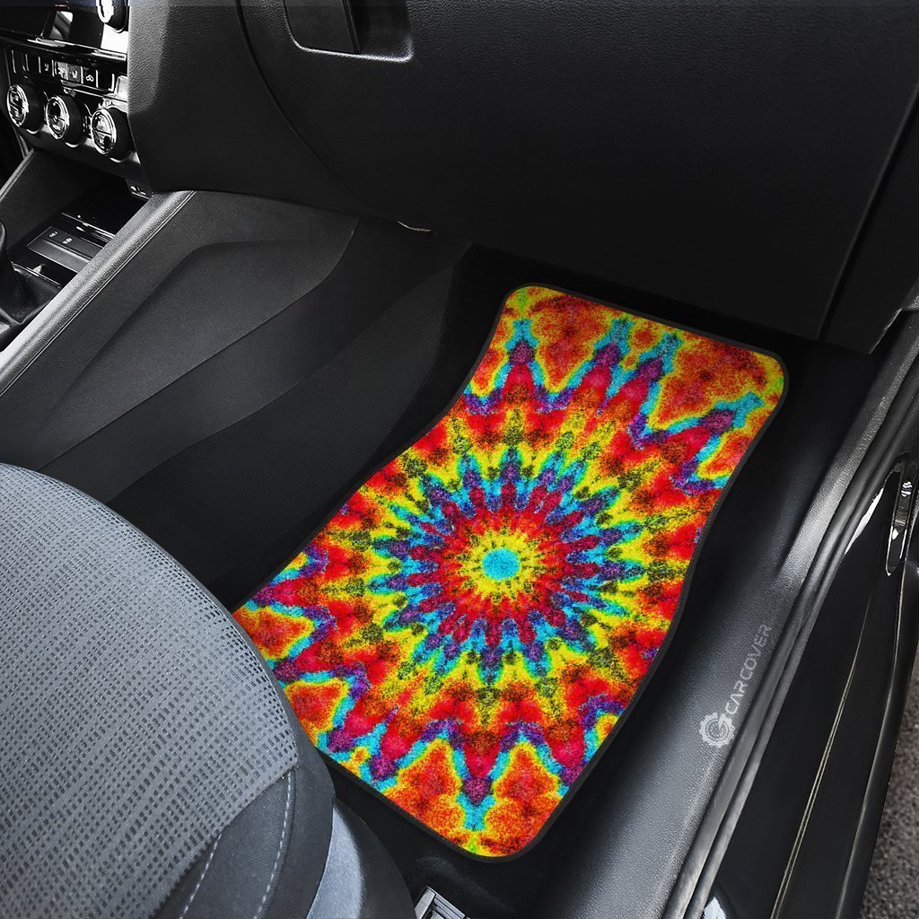 Kaleidoscope Tie Dye Car Floor Mats Custom Hippie Car Accessories Gifts - Gearcarcover - 4