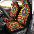 Kaleidoscope Tie Dye Car Seat Covers Custom Hippie Car Accessories - Gearcarcover - 2