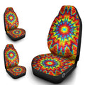 Kaleidoscope Tie Dye Car Seat Covers Custom Hippie Car Accessories - Gearcarcover - 4