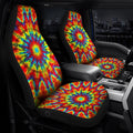 Kaleidoscope Tie Dye Car Seat Covers Custom Hippie Car Accessories - Gearcarcover - 1