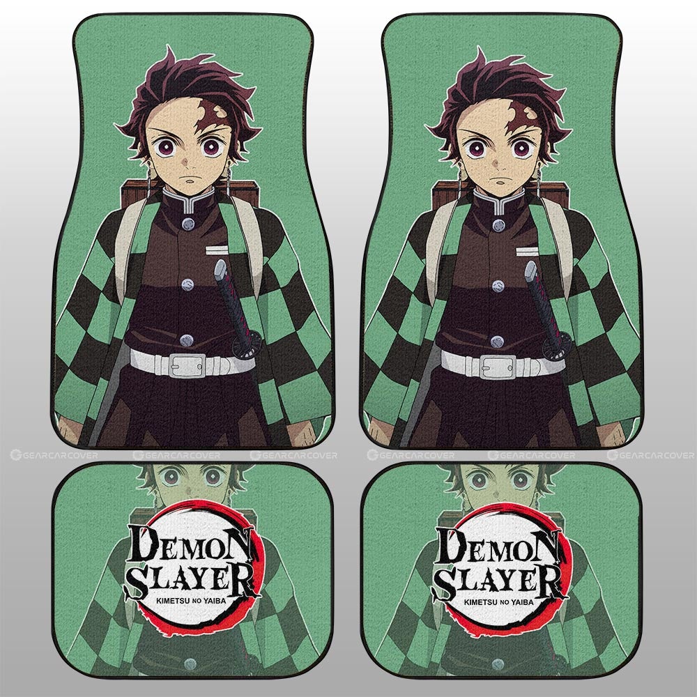 Kamado Tanjiro Car Floor Mats Custom Demon Slayer Anime - Gearcarcover - 2