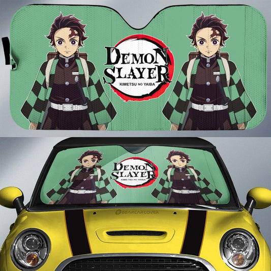 Kamado Tanjiro Car Sunshade Custom Demon Slayer Anime - Gearcarcover - 1