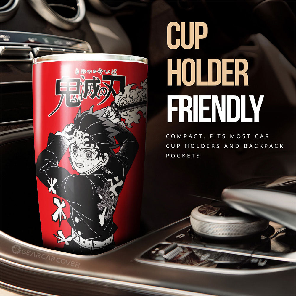 Kamado Tanjiro Tumbler Cup Custom Demon Slayer Anime Car Accessories Manga Style For Fans - Gearcarcover - 2