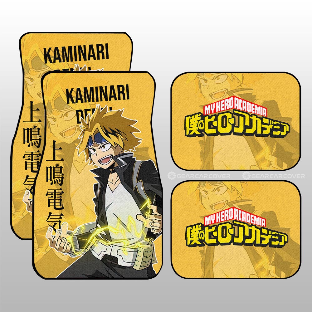 Kaminari Denki Car Floor Mats Custom My Hero Academia Car Accessories For Anime Fans - Gearcarcover - 1