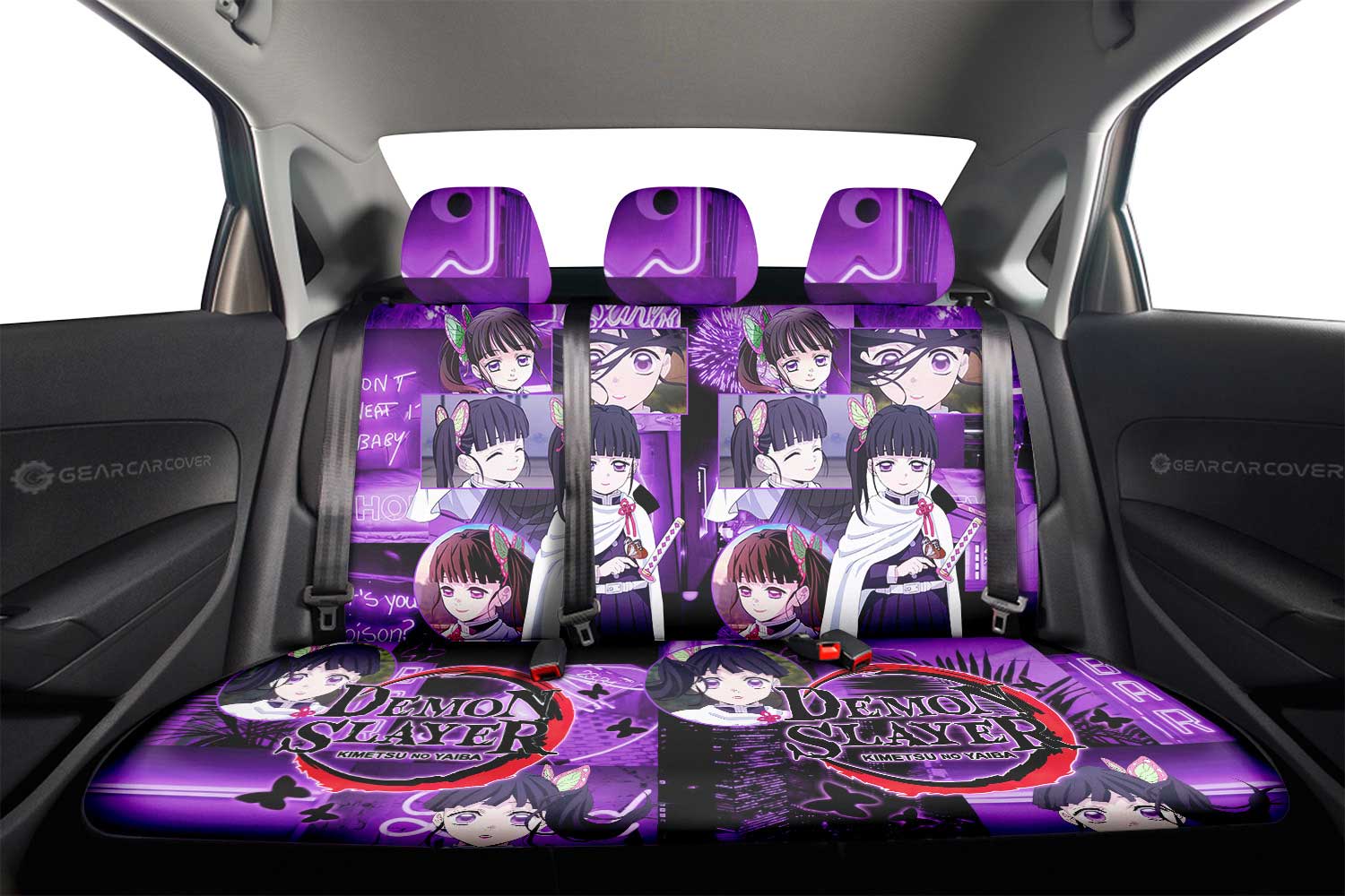 Kanao Tsuyuri Car Back Seat Cover Custom Demon Slayer Anime - Gearcarcover - 2