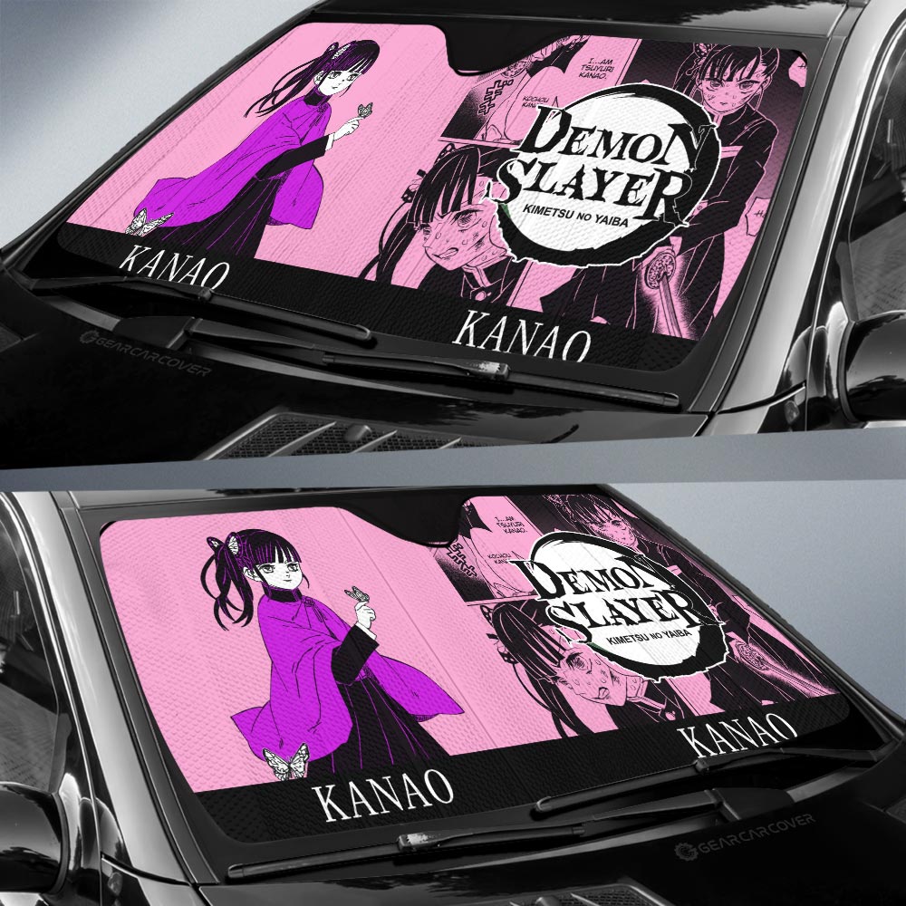 Kanao Tsuyuri Car Sunshade Custom Demon Slayer Car Accessories Manga Style - Gearcarcover - 2