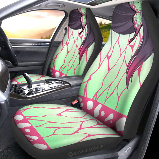 Kanao Uniform Car Seat Covers Custom Hairstyle Demon Slayer Anime Car Interior Accessories - Gearcarcover - 2