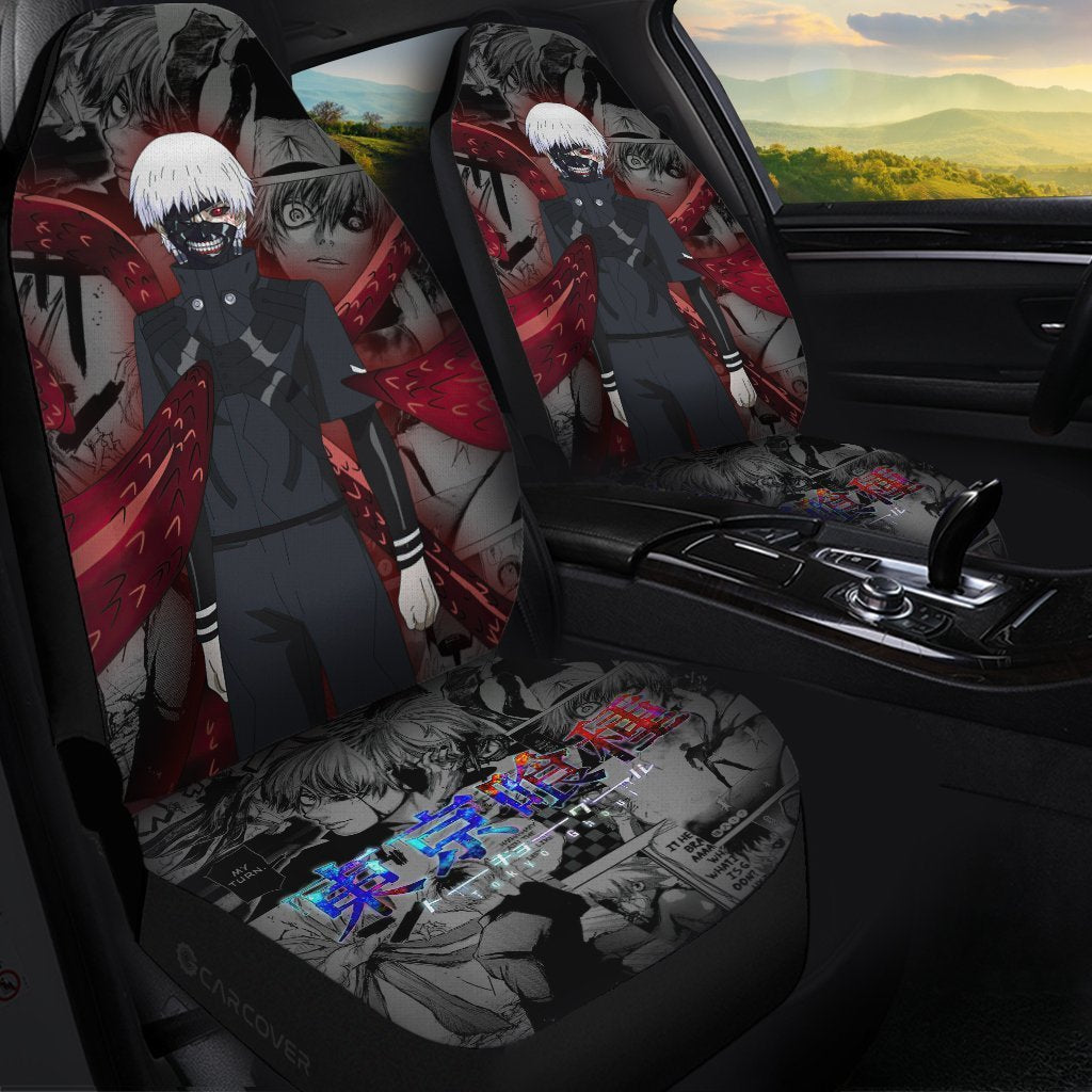 Kaneki Ken Kagune Car Seat Covers Custom Anime Tokyo Ghoul Car Accessories - Gearcarcover - 1