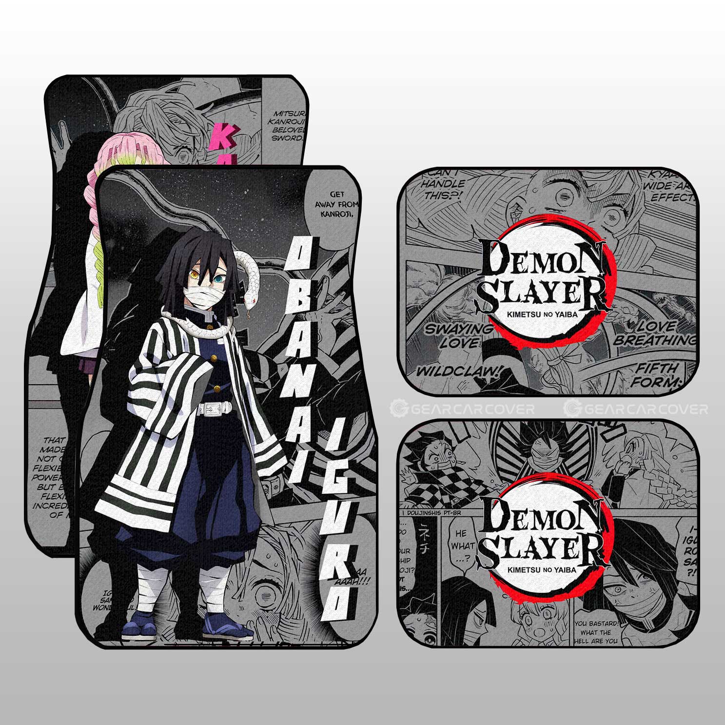 Kanroji And Obanai Car Floor Mats Custom Demon Slayer Anime Mix Mangas - Gearcarcover - 2