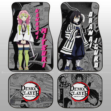 Kanroji And Obanai Car Floor Mats Custom Demon Slayer Anime Mix Mangas - Gearcarcover - 1