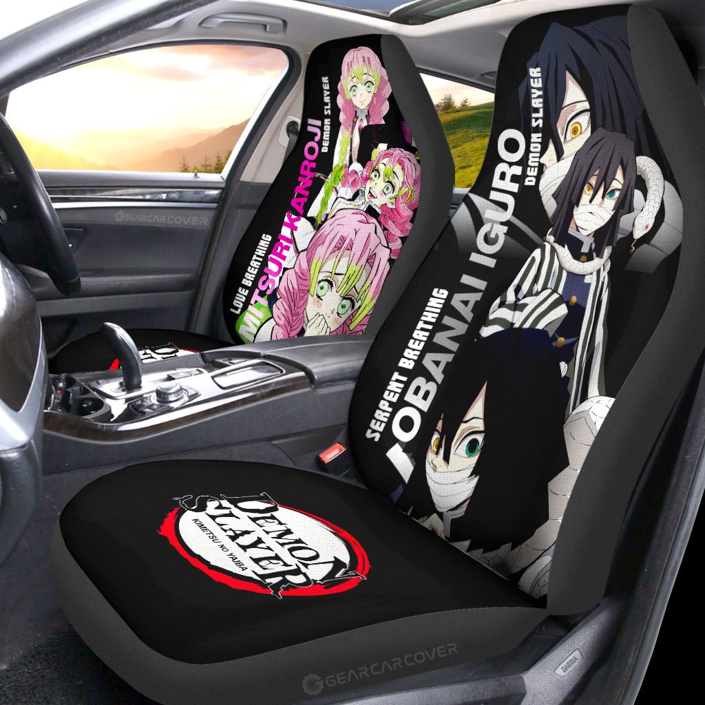 Kanroji And Obanai Car Seat Covers Custom Demon Slayer Anime - Gearcarcover - 2