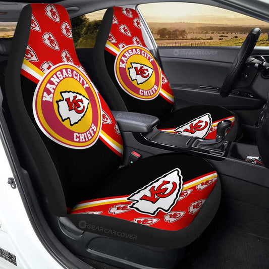 Kansas City Chiefs Car Seat Covers Custom Car Accessories For Fans - Gearcarcover - 1