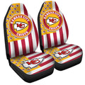 Kansas City Chiefs Car Seat Covers Custom US Flag Style - Gearcarcover - 3