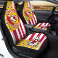 Kansas City Chiefs Car Seat Covers Custom US Flag Style - Gearcarcover - 1