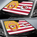 Kansas City Chiefs Car Sunshade Custom US Flag Style - Gearcarcover - 2