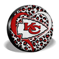 Kansas City Chiefs Spare Tire Cover Custom Leopard Heart For Fans - Gearcarcover - 3