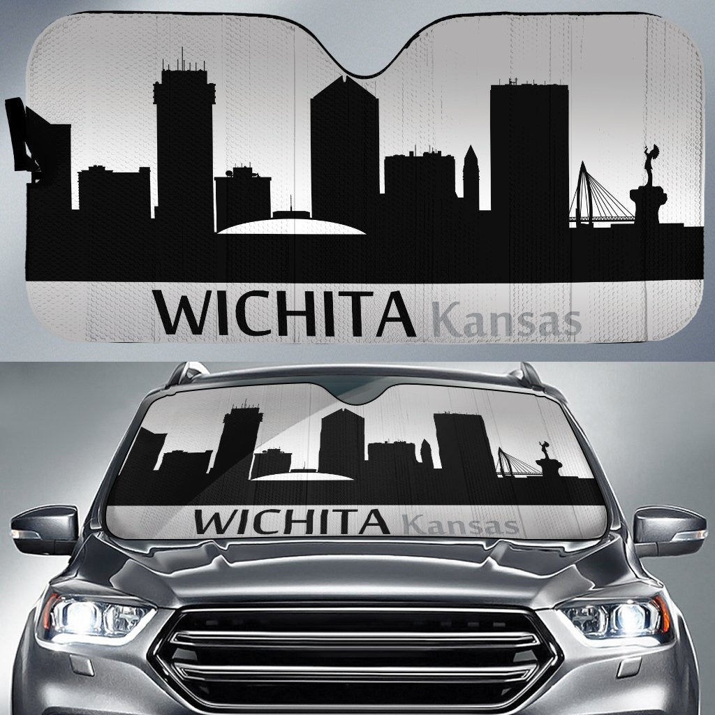 Kansas Wichita Skyline Car Sunshade Custom Car Accessories - Gearcarcover - 1