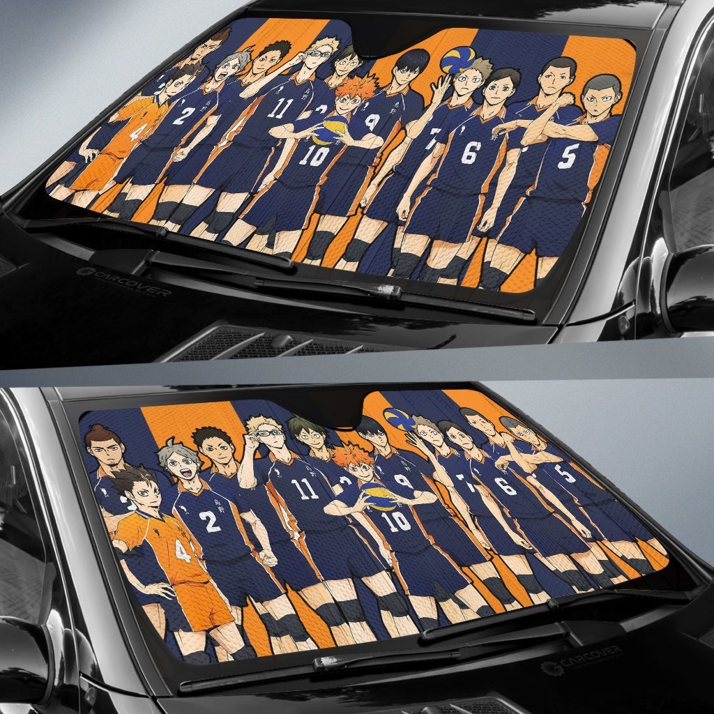 Karasuno Car Sunshade Custom Anime Haikyuu Car Accessories - Gearcarcover - 2