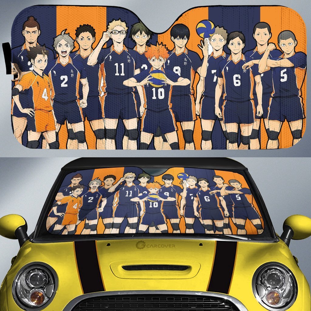 Karasuno Car Sunshade Custom Anime Haikyuu Car Accessories - Gearcarcover - 1