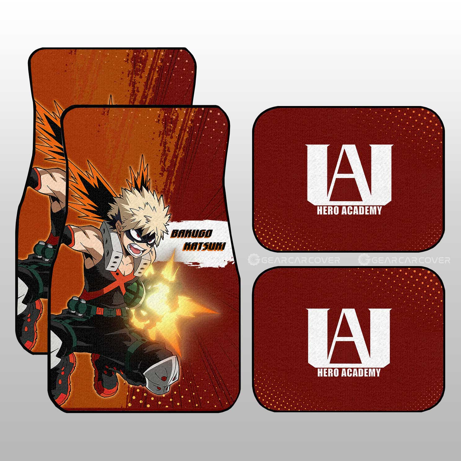 Katsuki Bakugo Car Floor Mats Custom For My Hero Academia Anime Fans - Gearcarcover - 1