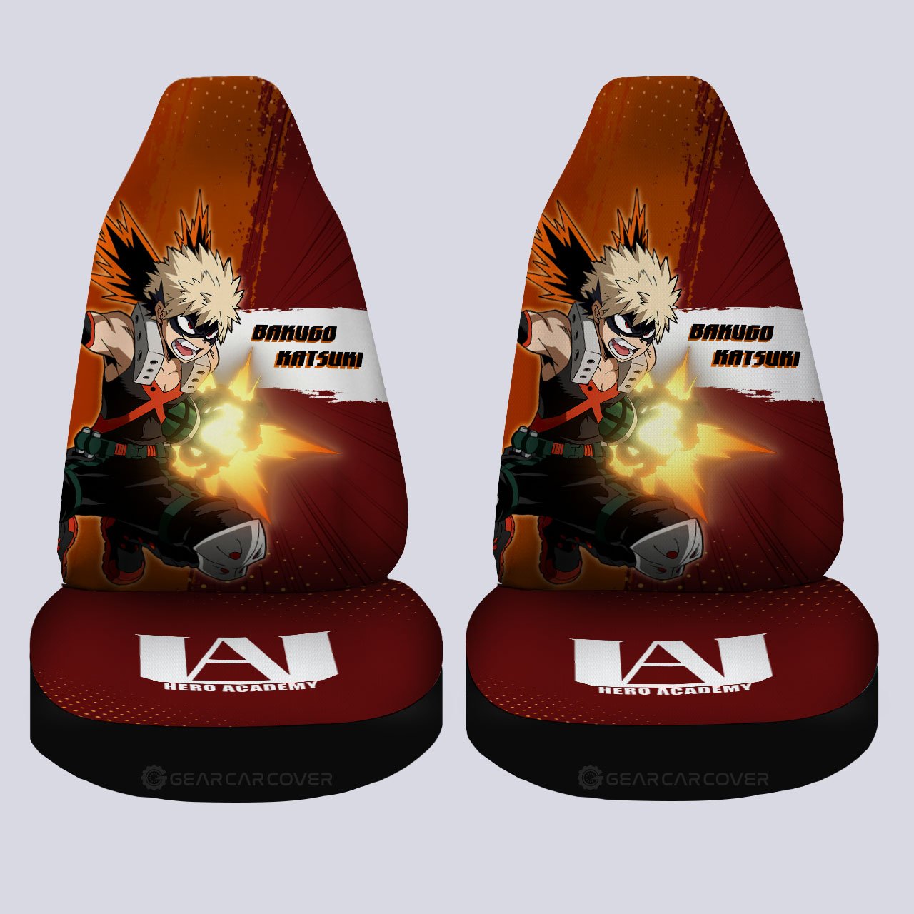 Katsuki Bakugo Car Seat Covers Custom For My Hero Academia Anime Fans - Gearcarcover - 4