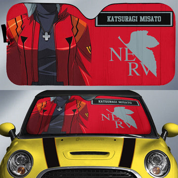 Katsuragi Misato Car Sunshade Custom NGE Car Interior Accessories - Gearcarcover - 1