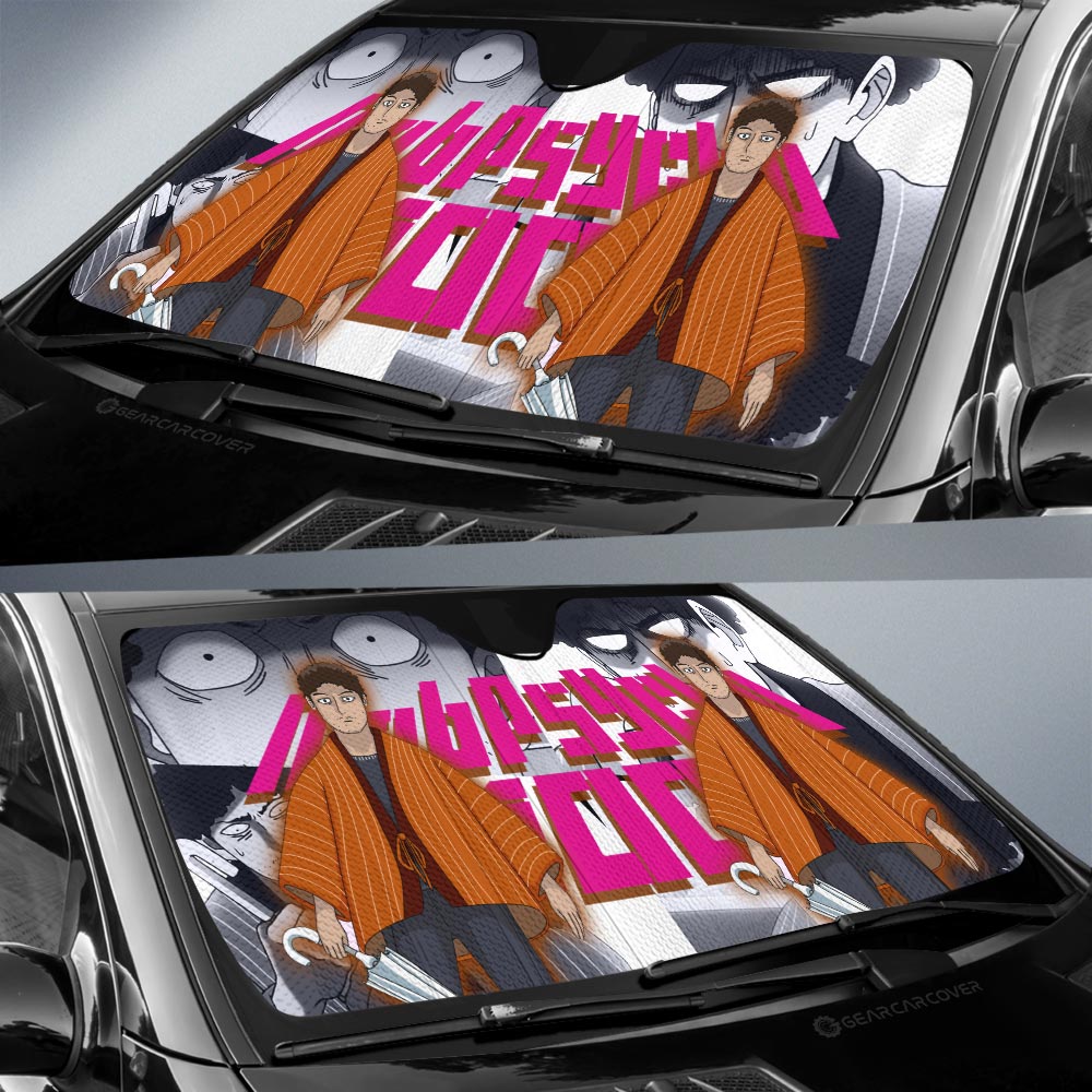 Katsuya Serizawa Car Sunshade Custom Mob Psycho 100 Anime Car Accessories For Fans - Gearcarcover - 3