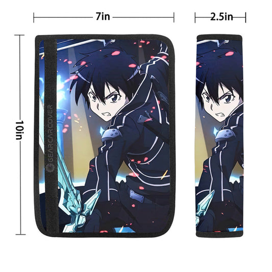 Kazuto Kirigaya Kirito Seat Belt Covers Custom Sword Art Online Anime Car Accessories - Gearcarcover - 1