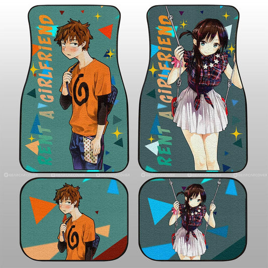 Kazuya and Chizuru Car Floor Mats Custom Rent a Girlfriend Car Accessoriess - Gearcarcover - 1