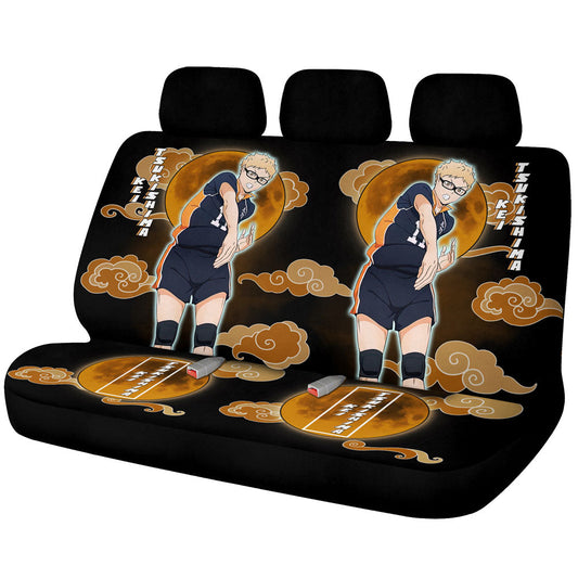 Kei Tsukishima Car Back Seat Covers Custom Haikyuu Anime Car Accessories - Gearcarcover - 1