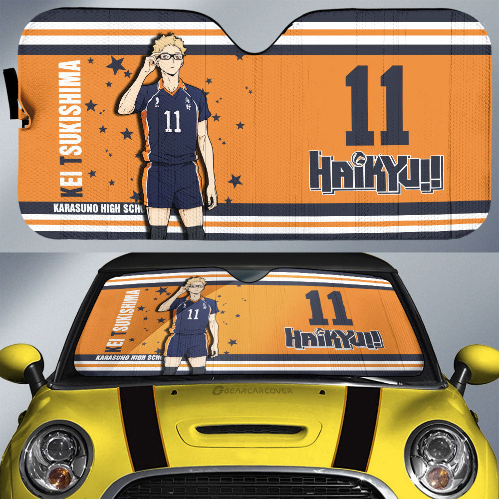 Kei Tsukishima Car Sunshade Custom Haikyuu Anime Car Accessories - Gearcarcover - 1