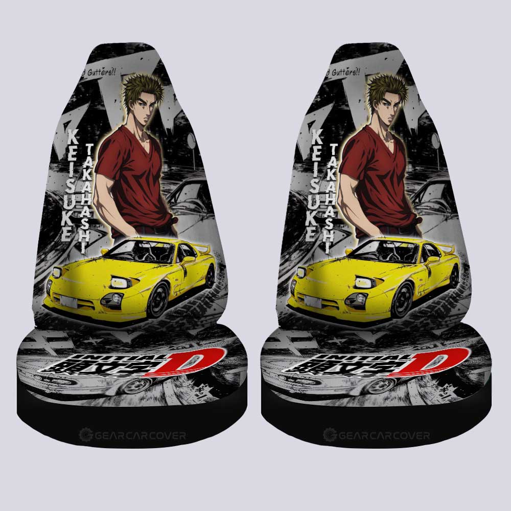 Keisuke Takahashi Car Seat Covers Custom Initial D Anime Car Accessories - Gearcarcover - 4
