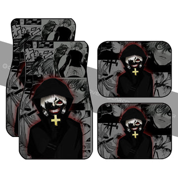 Ken Kaneki Car Floor Mats Custom Anime Tokyo Ghoul Car Interior Accessories - Gearcarcover - 1