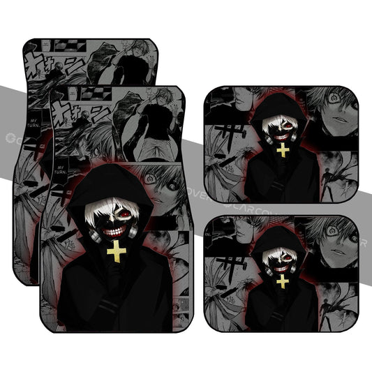 Ken Kaneki Car Floor Mats Custom Anime Tokyo Ghoul Car Interior Accessories - Gearcarcover - 1