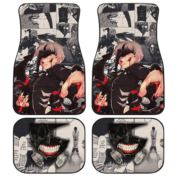 Ken Kaneki Car Floor Mats Custom Manga Anime Tokyo Ghoul Car Accessories - Gearcarcover - 1