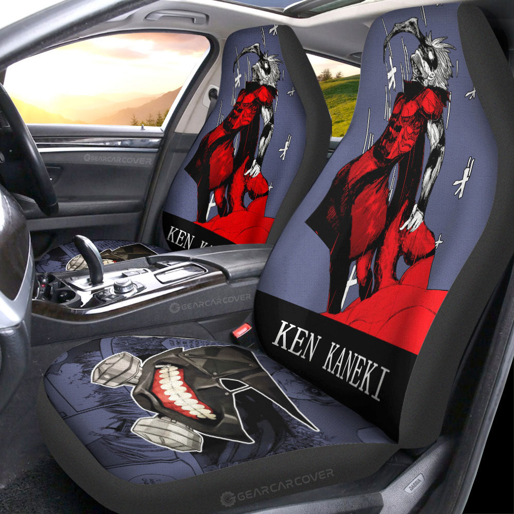 Ken Kaneki Car Seat Covers Custom Tokyo Ghoul Anime Car Accessories - Gearcarcover - 4