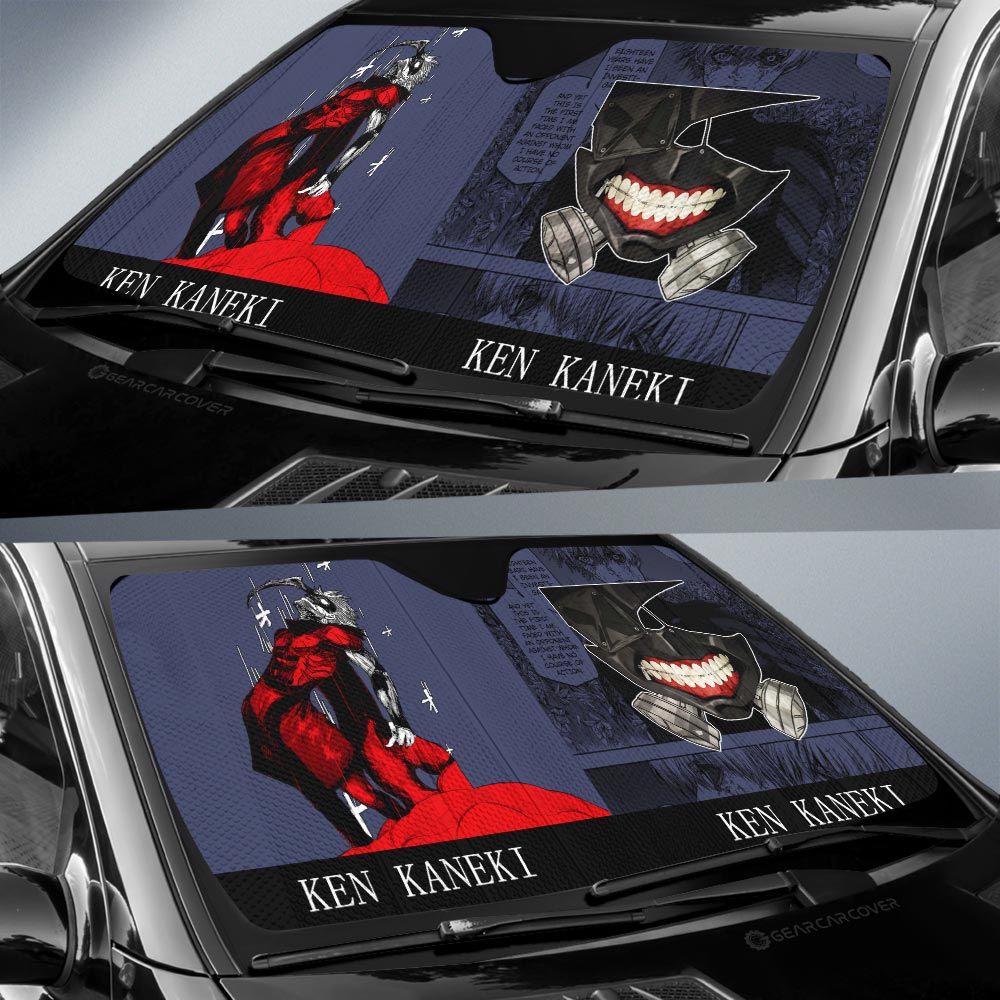Ken Kaneki Car Sunshade Custom Tokyo Ghoul Anime Car Interior Accessories - Gearcarcover - 3