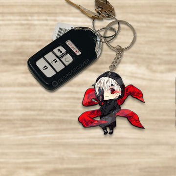 Ken Kaneki Keychain Custom Tokyo Ghoul Anime Car Accessories - Gearcarcover - 1