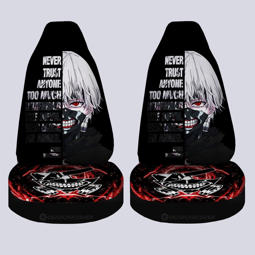 Ken Kaneki Quotes Car Seat Covers Custom Tokyo Ghoul Anime Car Accessories - Gearcarcover - 4