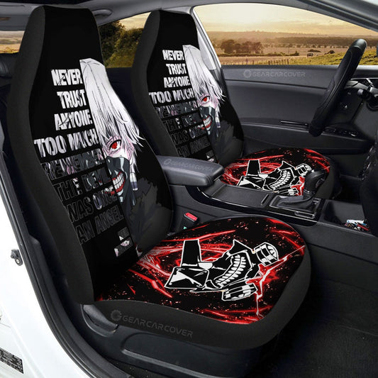 Ken Kaneki Quotes Car Seat Covers Custom Tokyo Ghoul Anime Car Accessories - Gearcarcover - 1